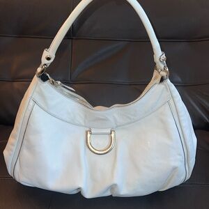 Gucci White Leather Large Abbey Bag - EUC